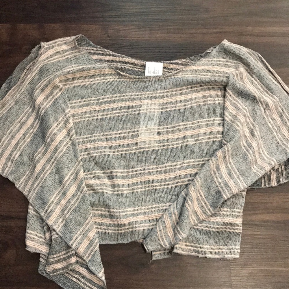 Blush + Grey Shawl